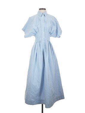 the bobbi asymmetrical ruffle tiered midi dress Asymmetrical Ruffle Hem Tailored Midi Dress – Camp Creek Vintage main image 0